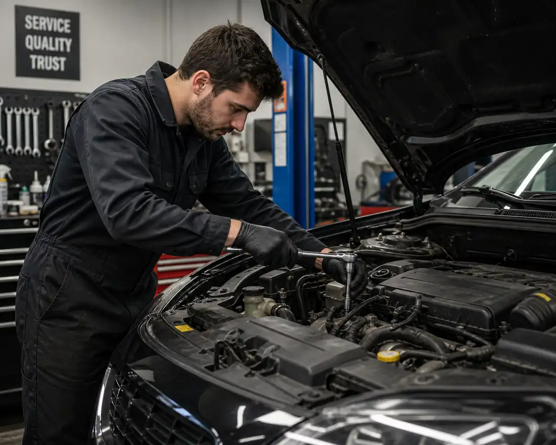 Performance maintenance work underway at the Aurora Motors workshop in Dandenong South